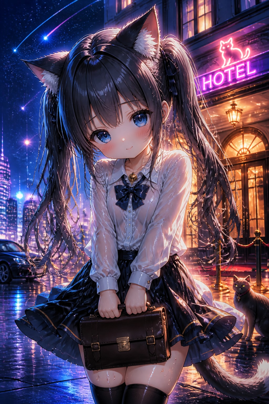 黒ツイにゃん