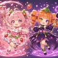 ちびキャラでフード魔法少女 3枚目