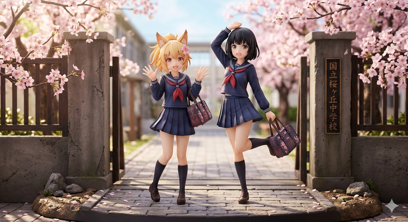 入学式ジオラマ風 | の人気AIイラスト・グラビア