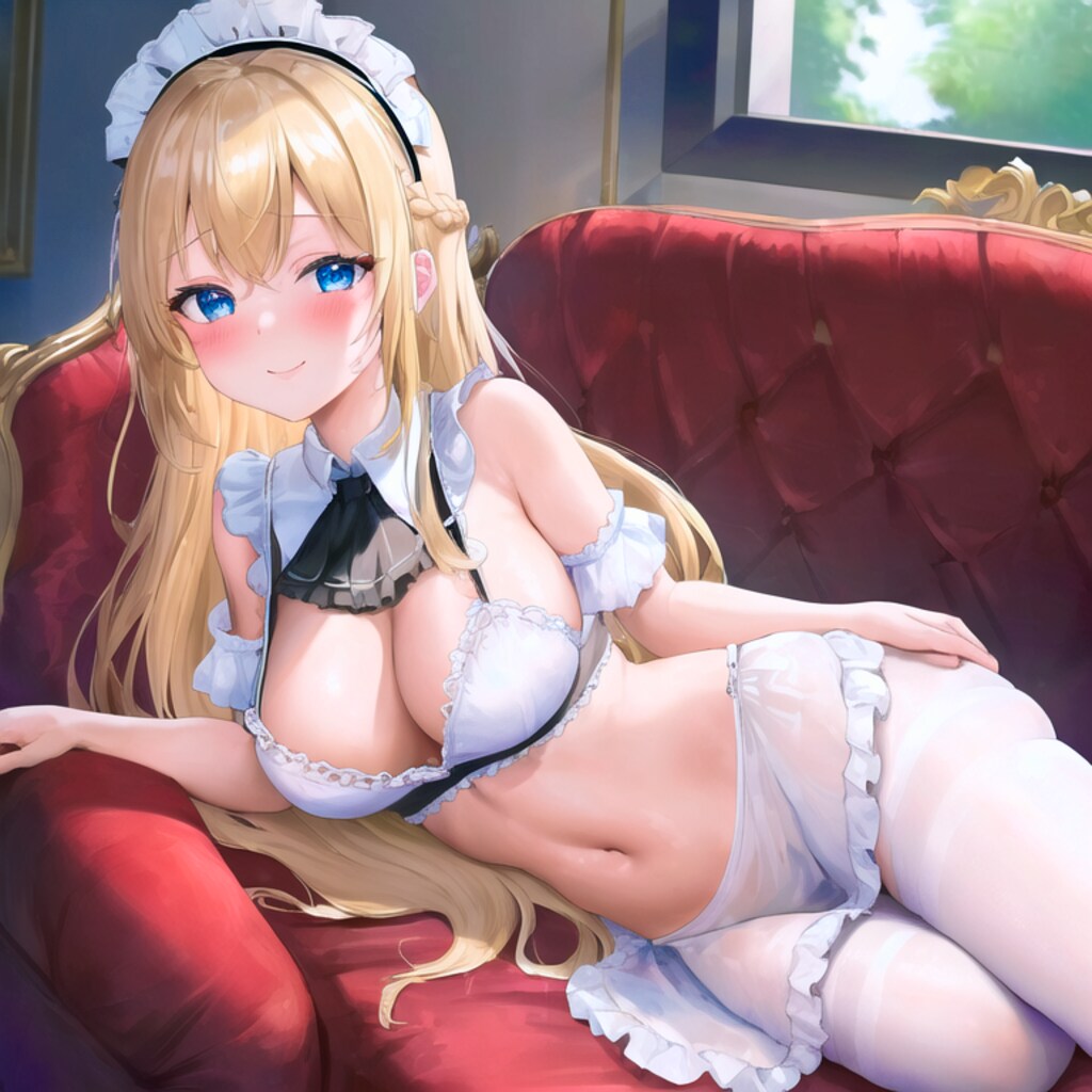 休憩中のメイドさん