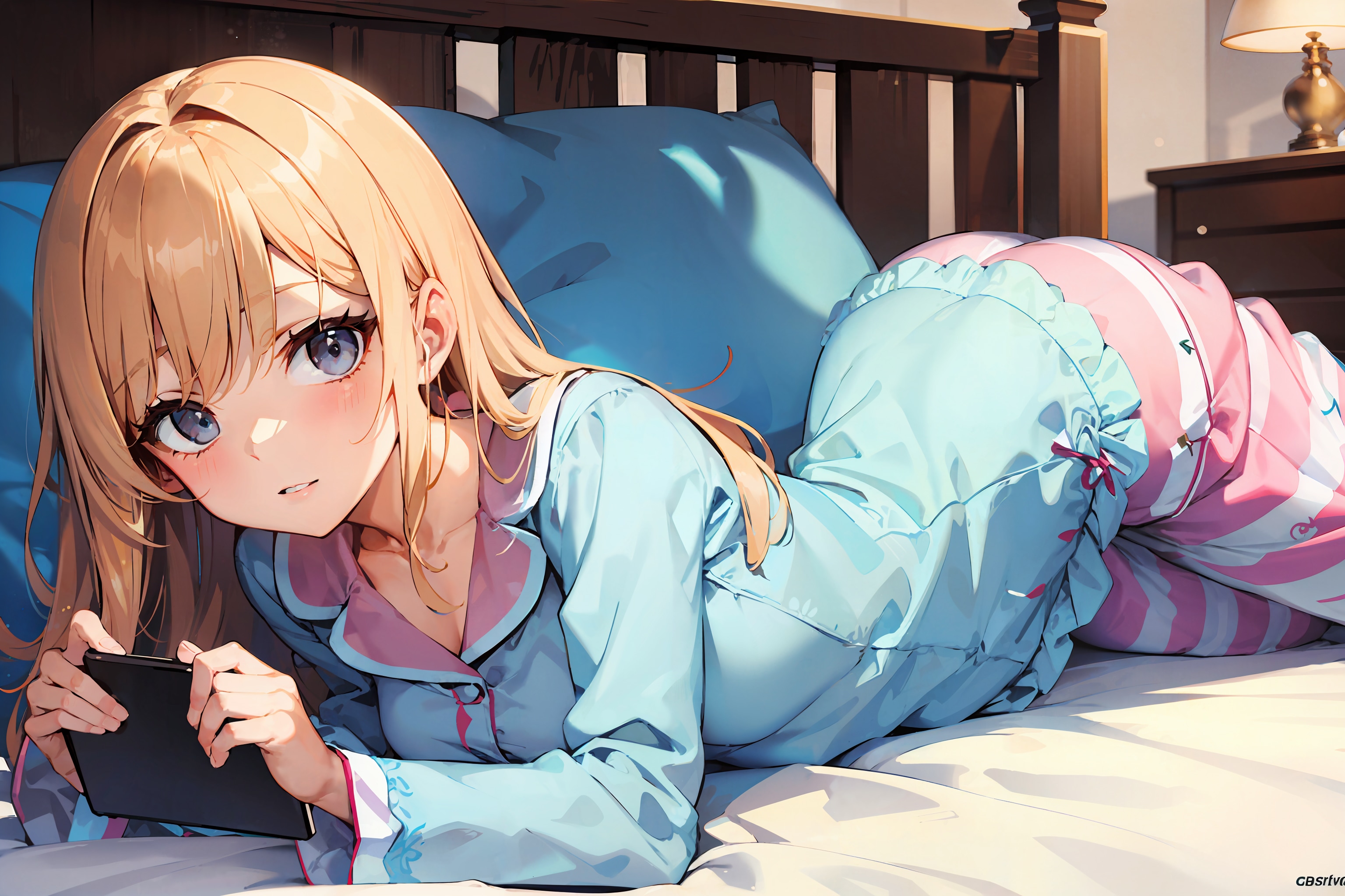 １単語だけプロンプト「pajamas」