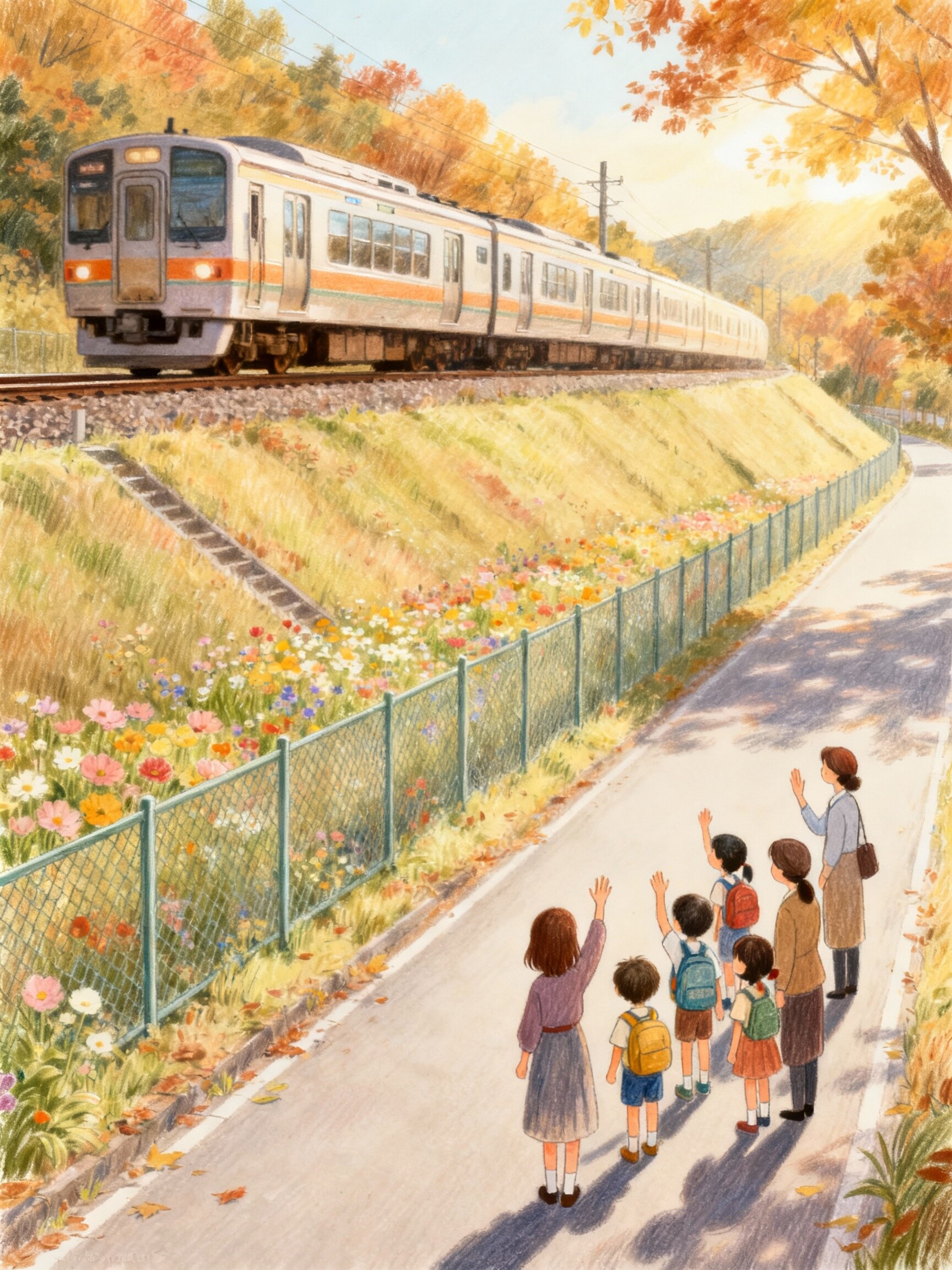 手を振る子供たち | の人気AIイラスト・グラビア