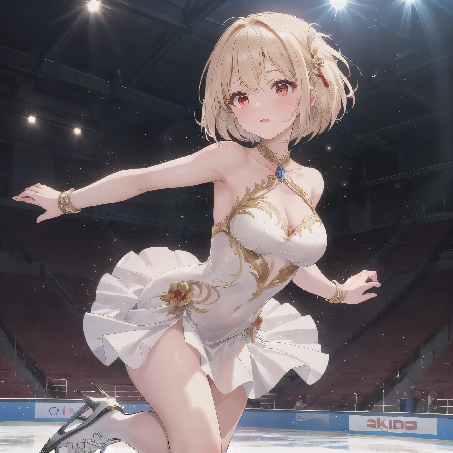 金髪ボブでフィギュアの少女３ | の人気AIイラスト・グラビア