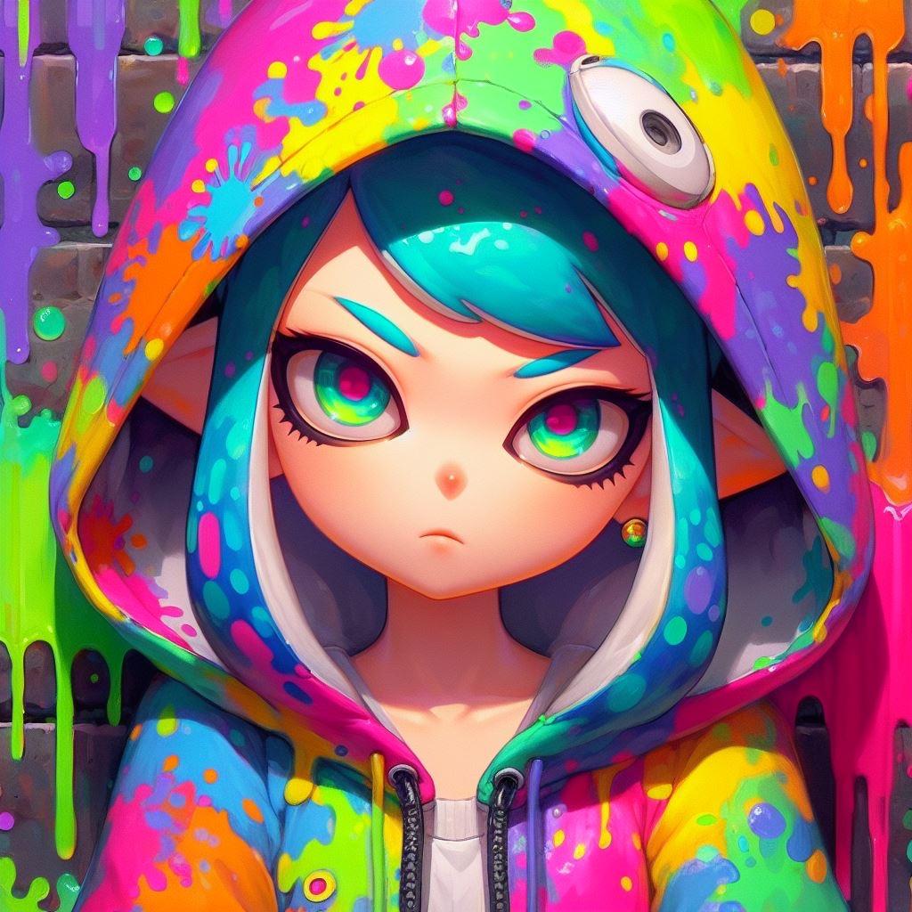 【DALL-E3】スプラトゥーン風な女の子キャラクター