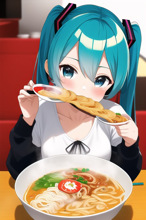 （謎）ラーメンを食べる初音ミク2