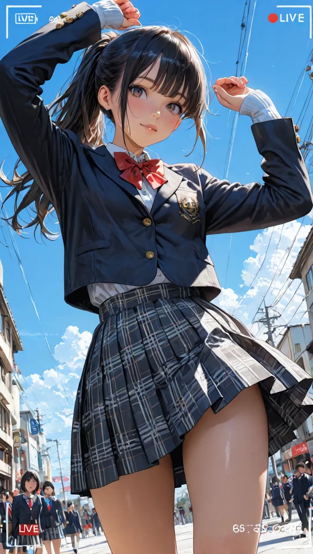 JK踊ってみた動画をサイトに投稿☺️