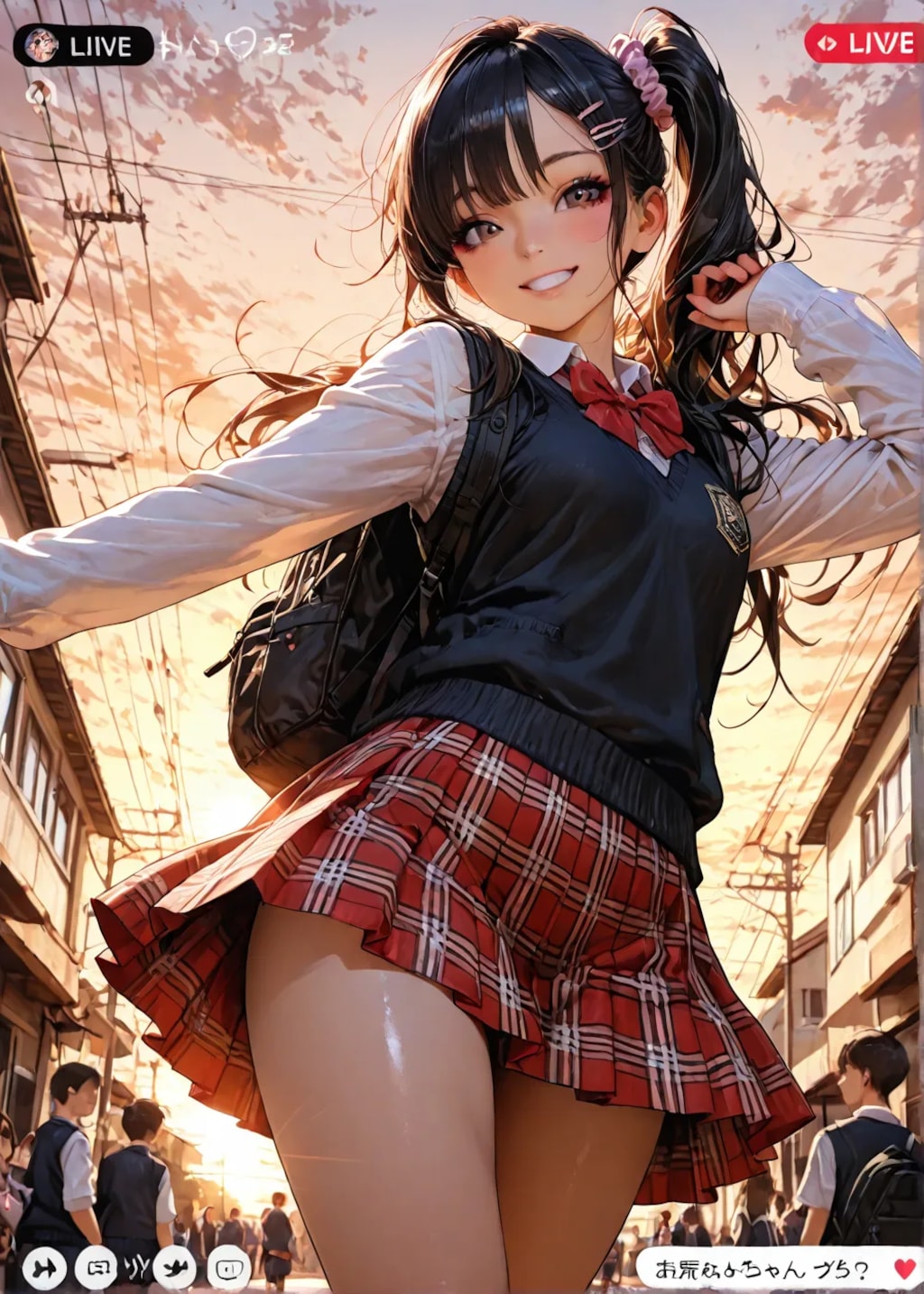 JK踊ってみた動画をサイトに投稿☺️