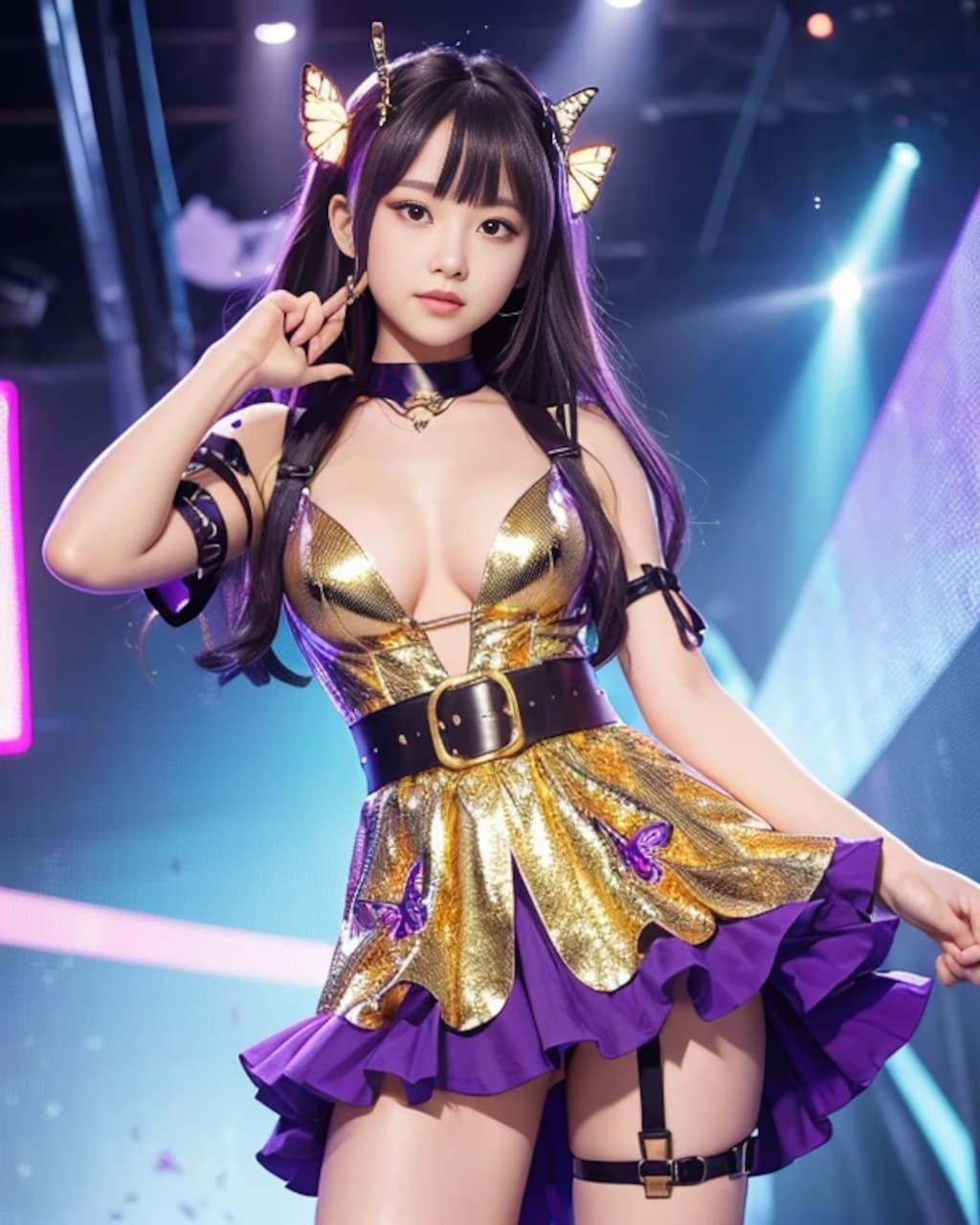 蝶のアイドルのお姉さん
