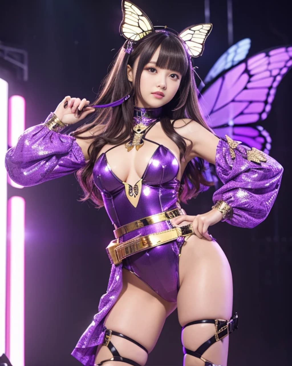 蝶のアイドルのお姉さん