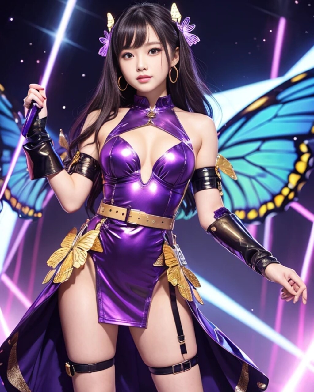 蝶のアイドルのお姉さん