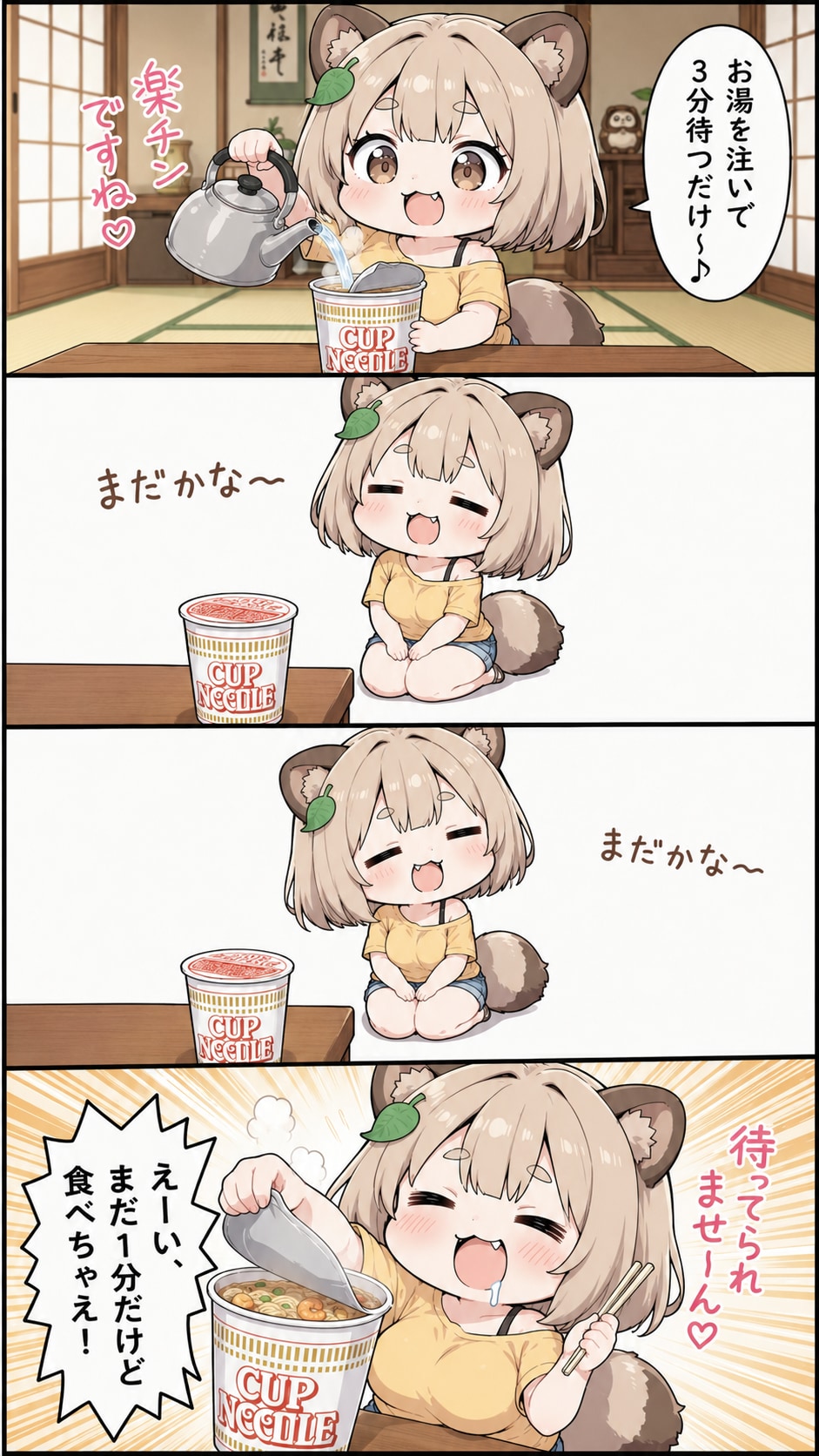 カップ麺を食べます♪