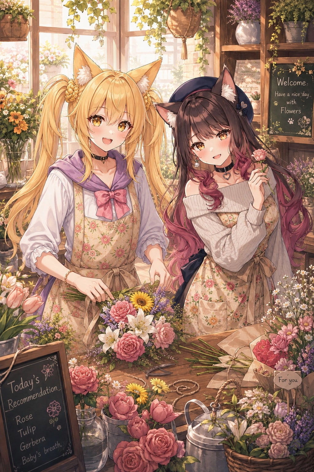 Sumiちゃんとミラでお花屋さん