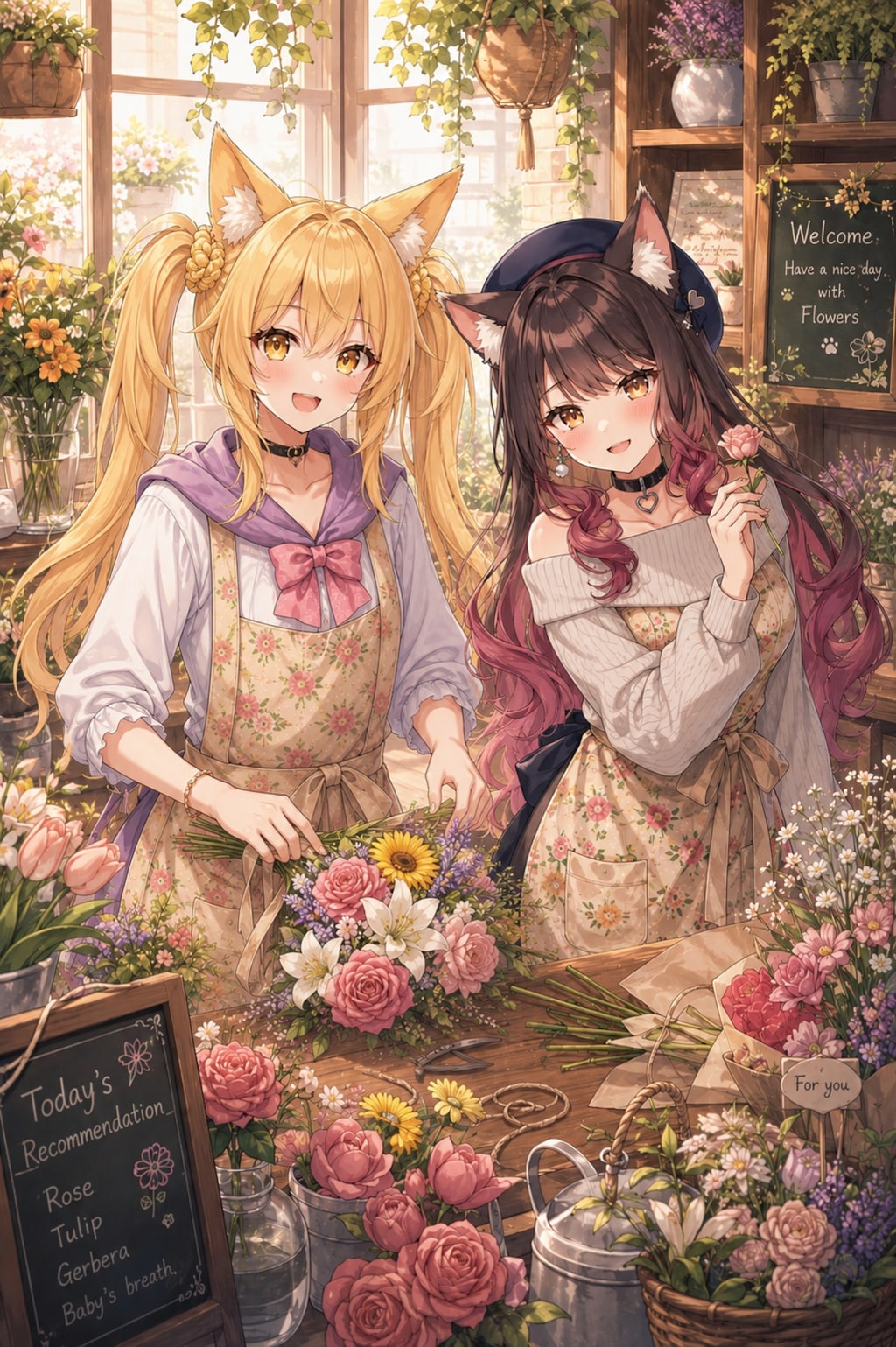 Sumiちゃんとミラでお花屋さん