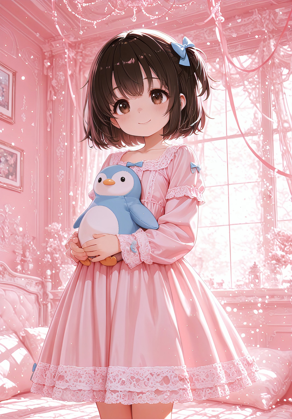 ピンクとペンギン