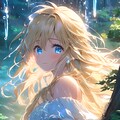 森の中の金髪少女 2枚目