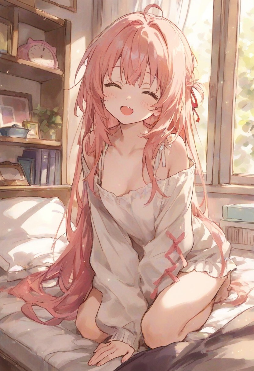 少女の部屋(水彩タッチ)(190)