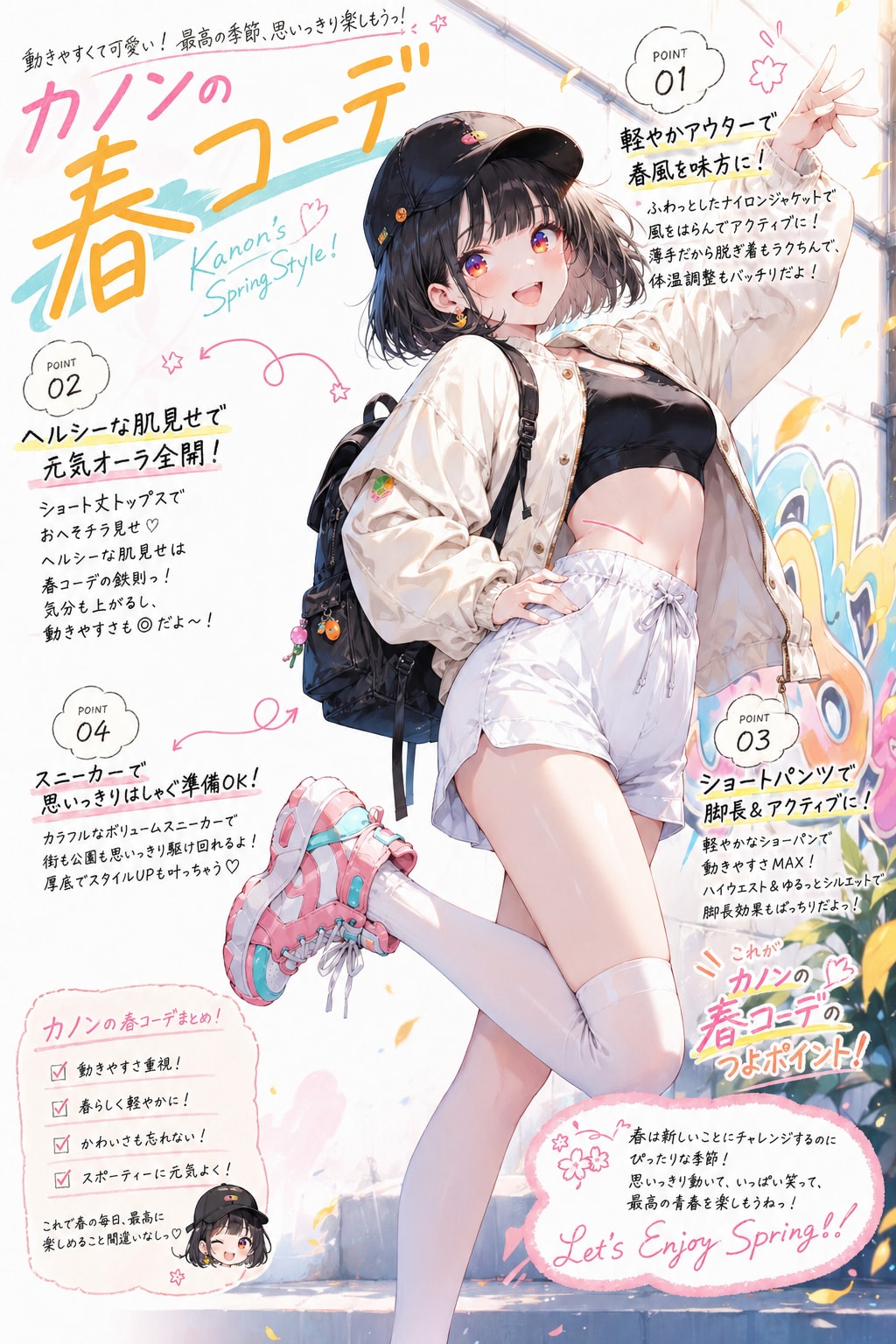 マナカとカノンのファション紹介