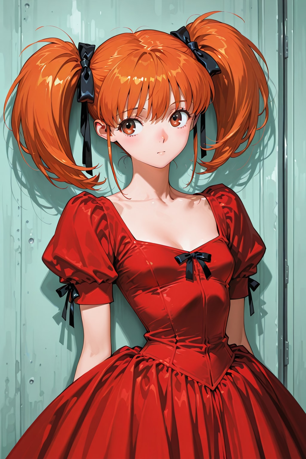 赤いワンピース