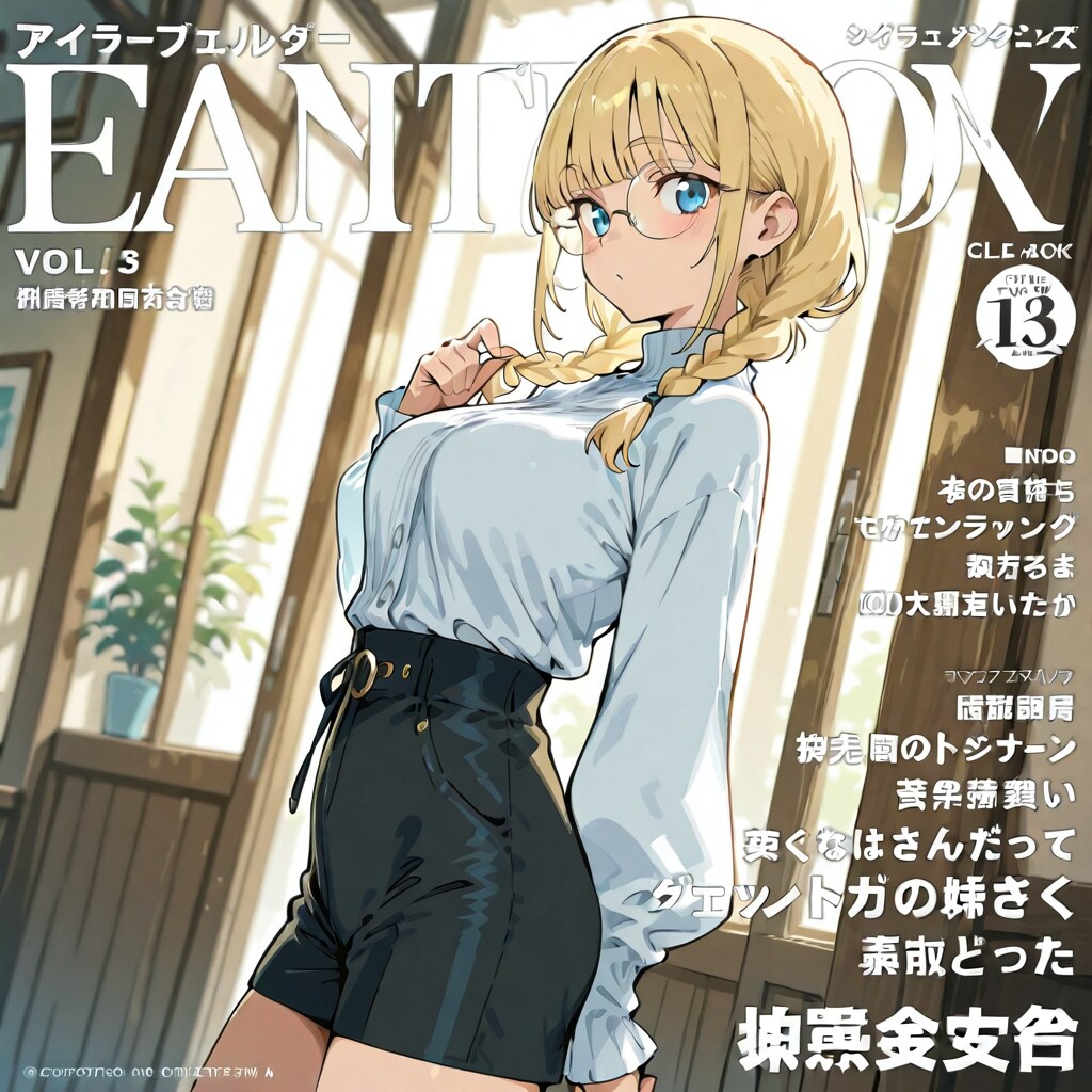 ファッションマガジン　三つ編眼鏡っ子特集