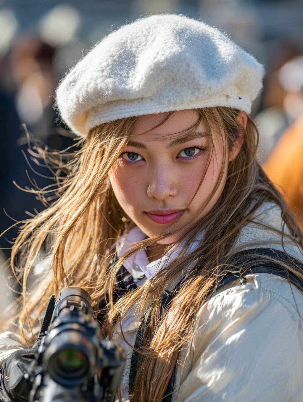 標的？を見つめる霜平妃