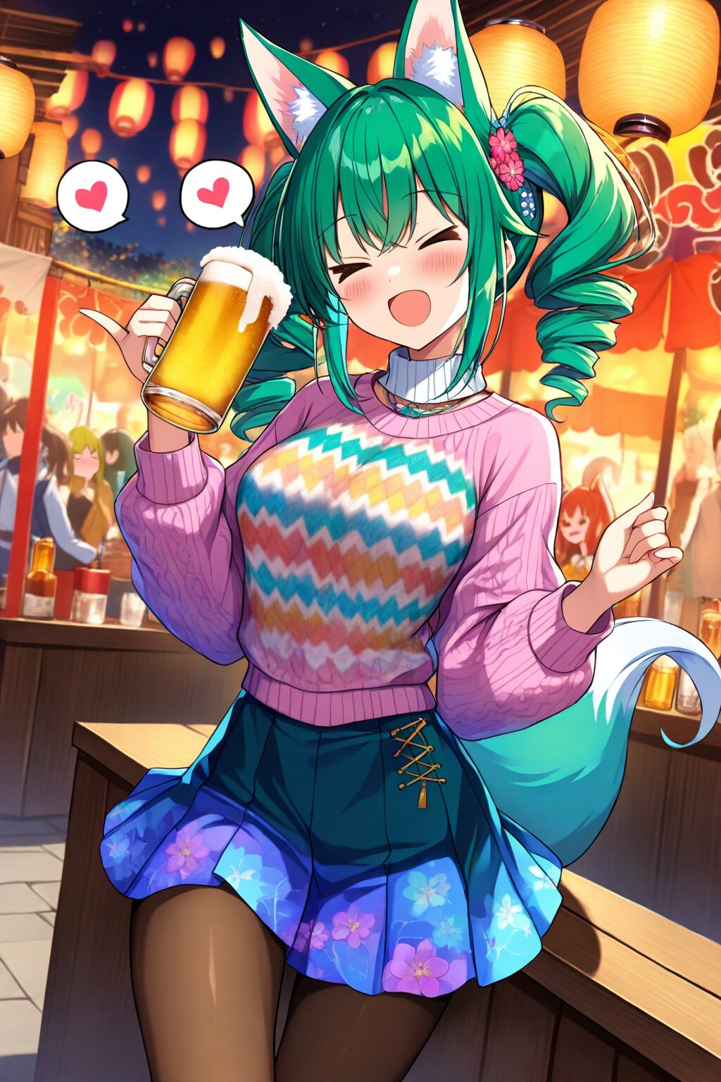 緑髪のキツネ娘ちゃん