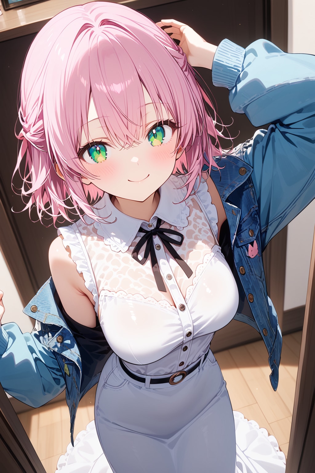 買った服を姉に見せる李々花 | の人気AIイラスト・グラビア