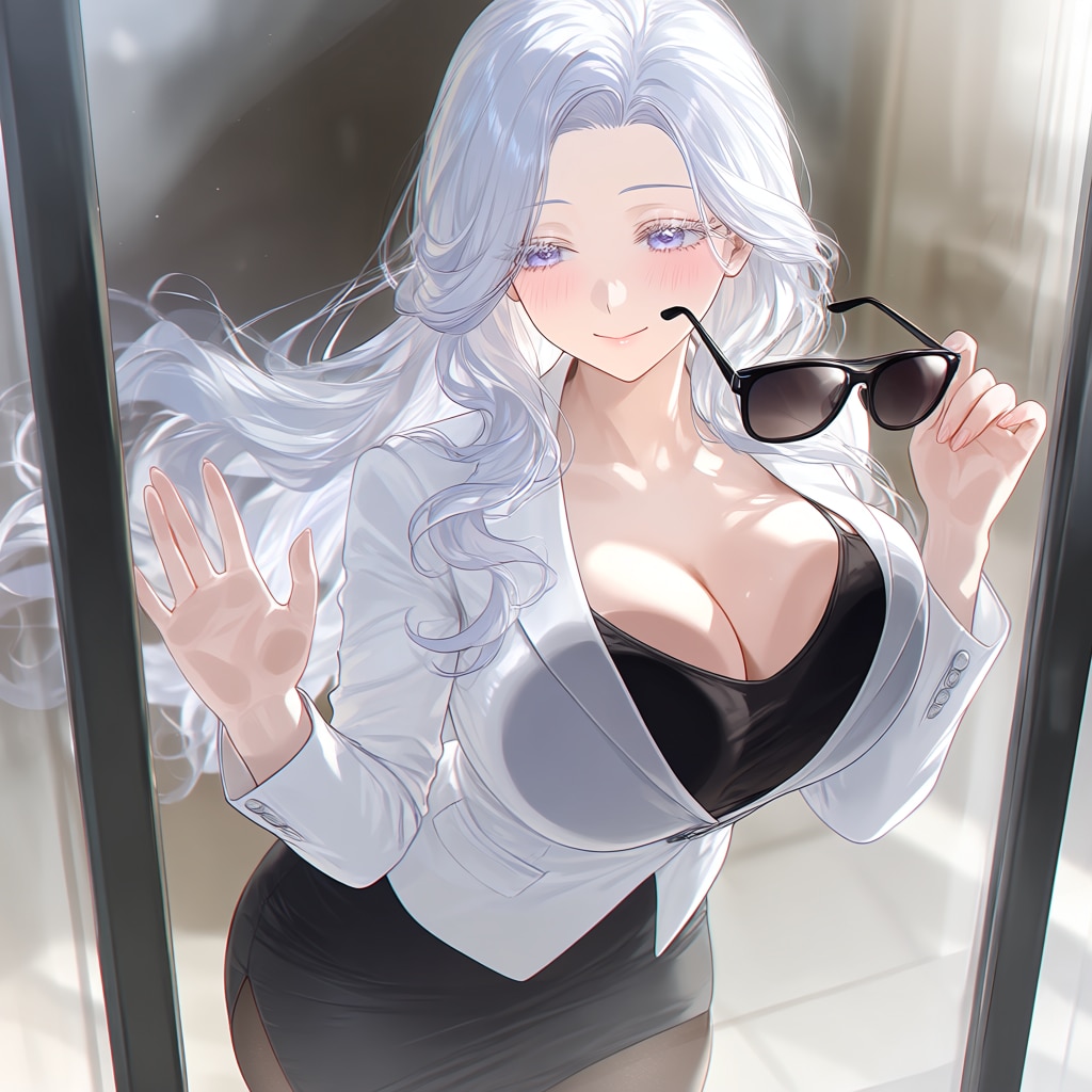 白雪月乃×サングラス
