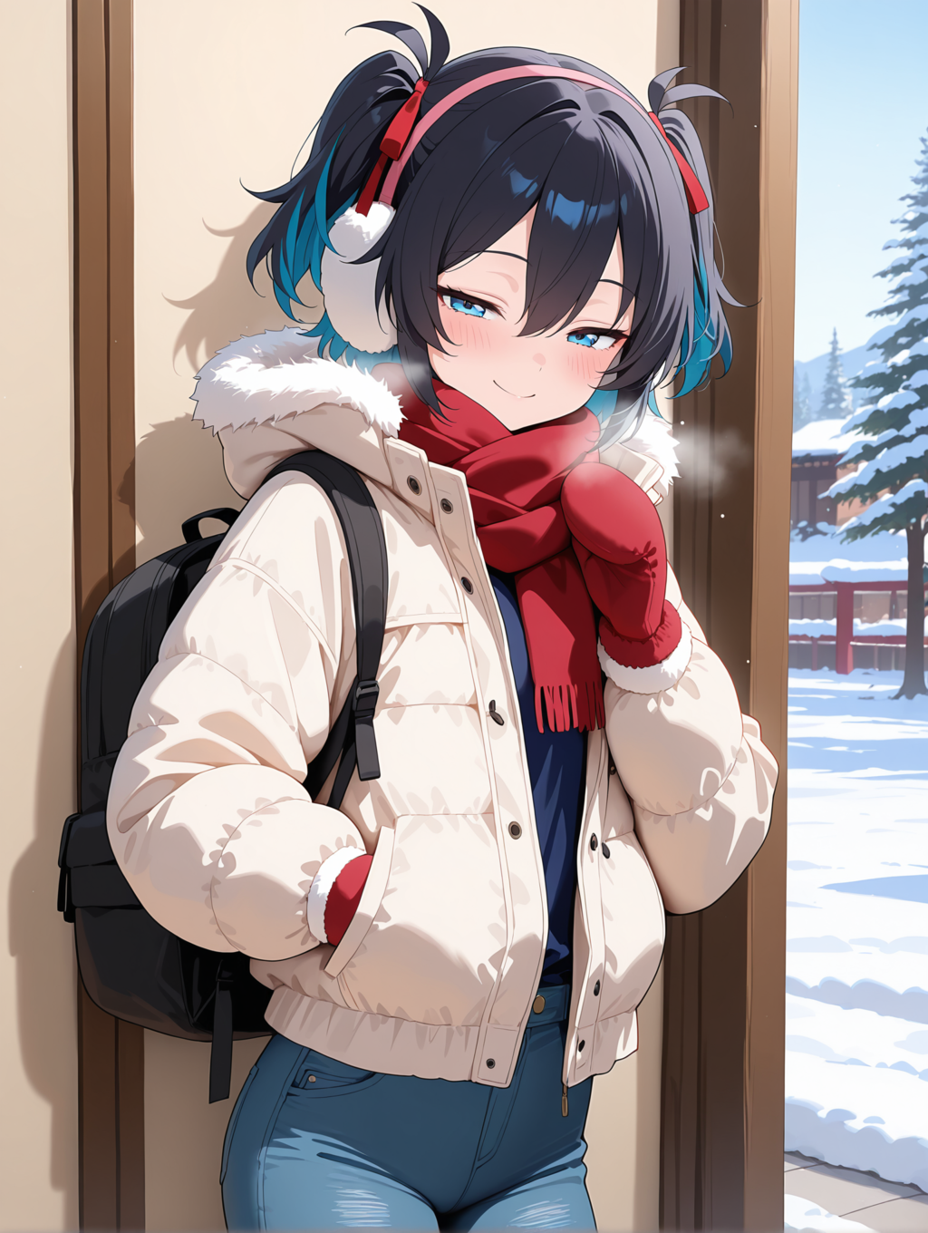 防寒着のあこちゃん