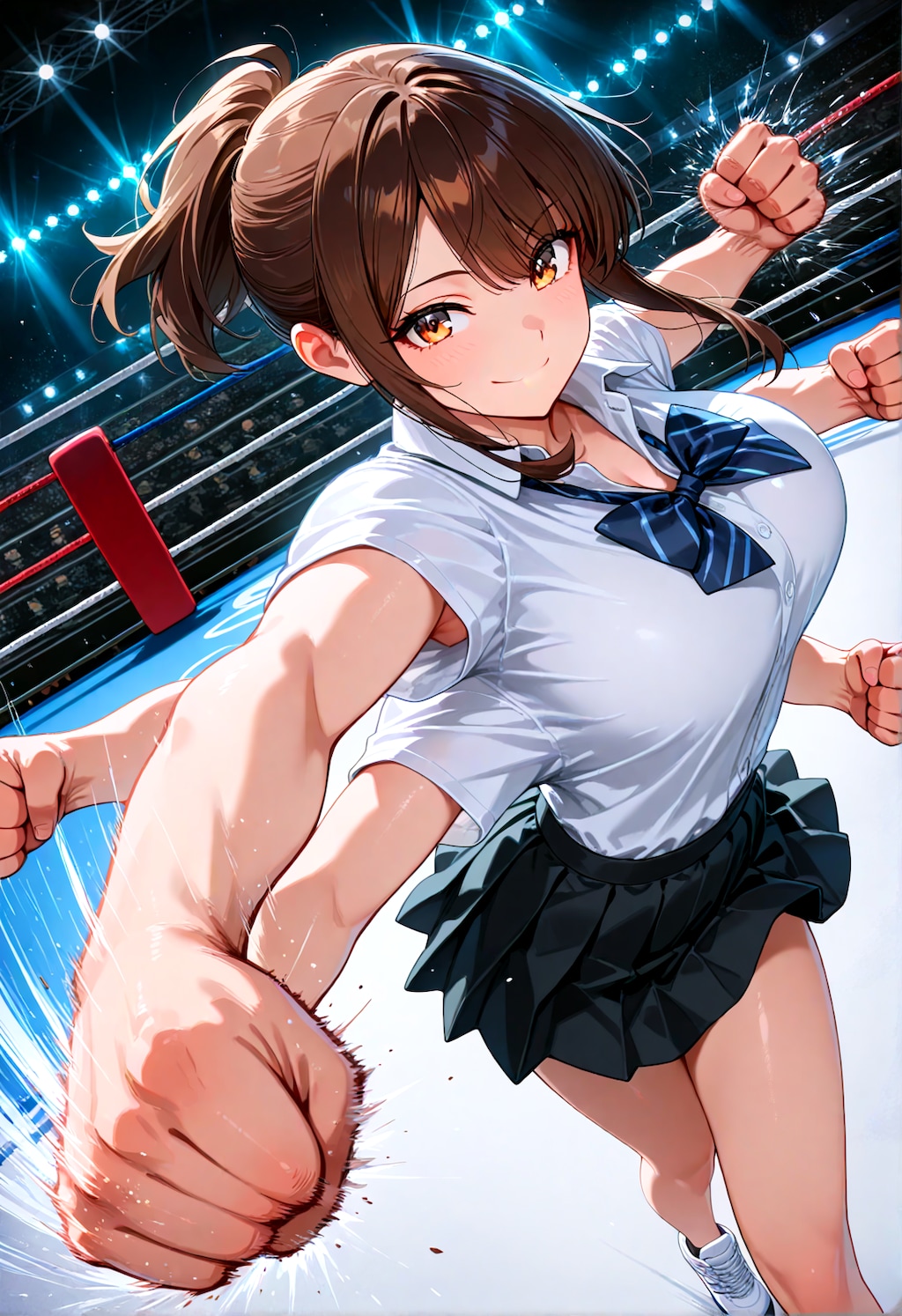 最速のパンチと解説席