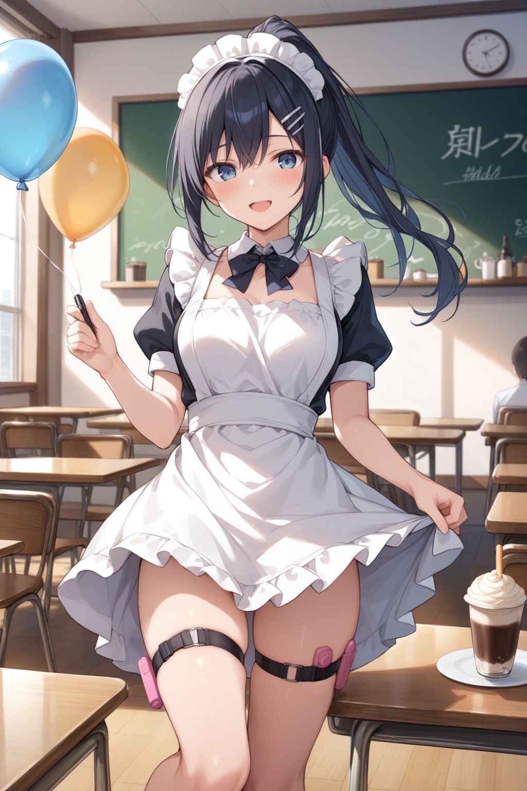 エプロンを見てほしい女の子