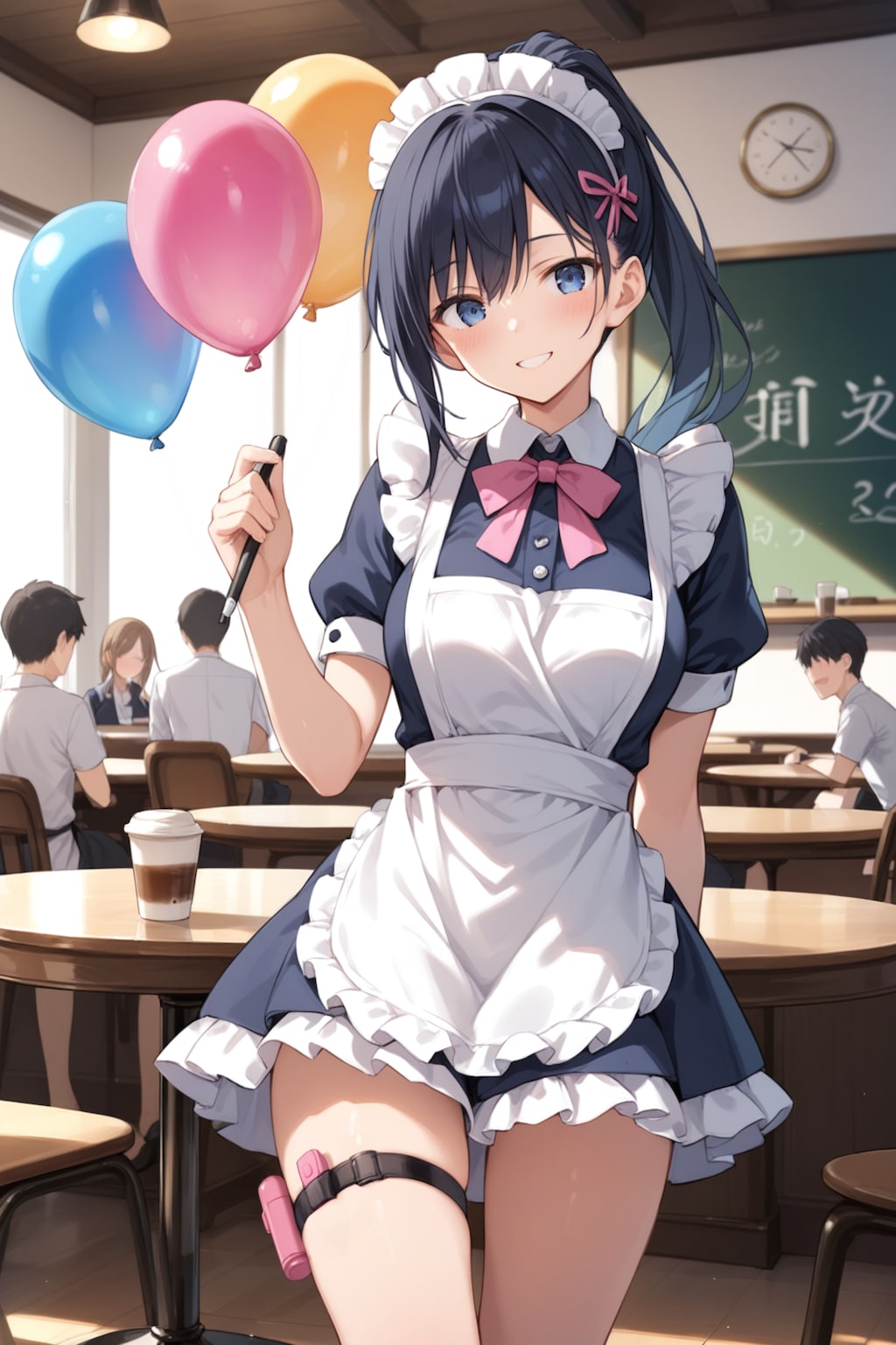 エプロンを見てほしい女の子