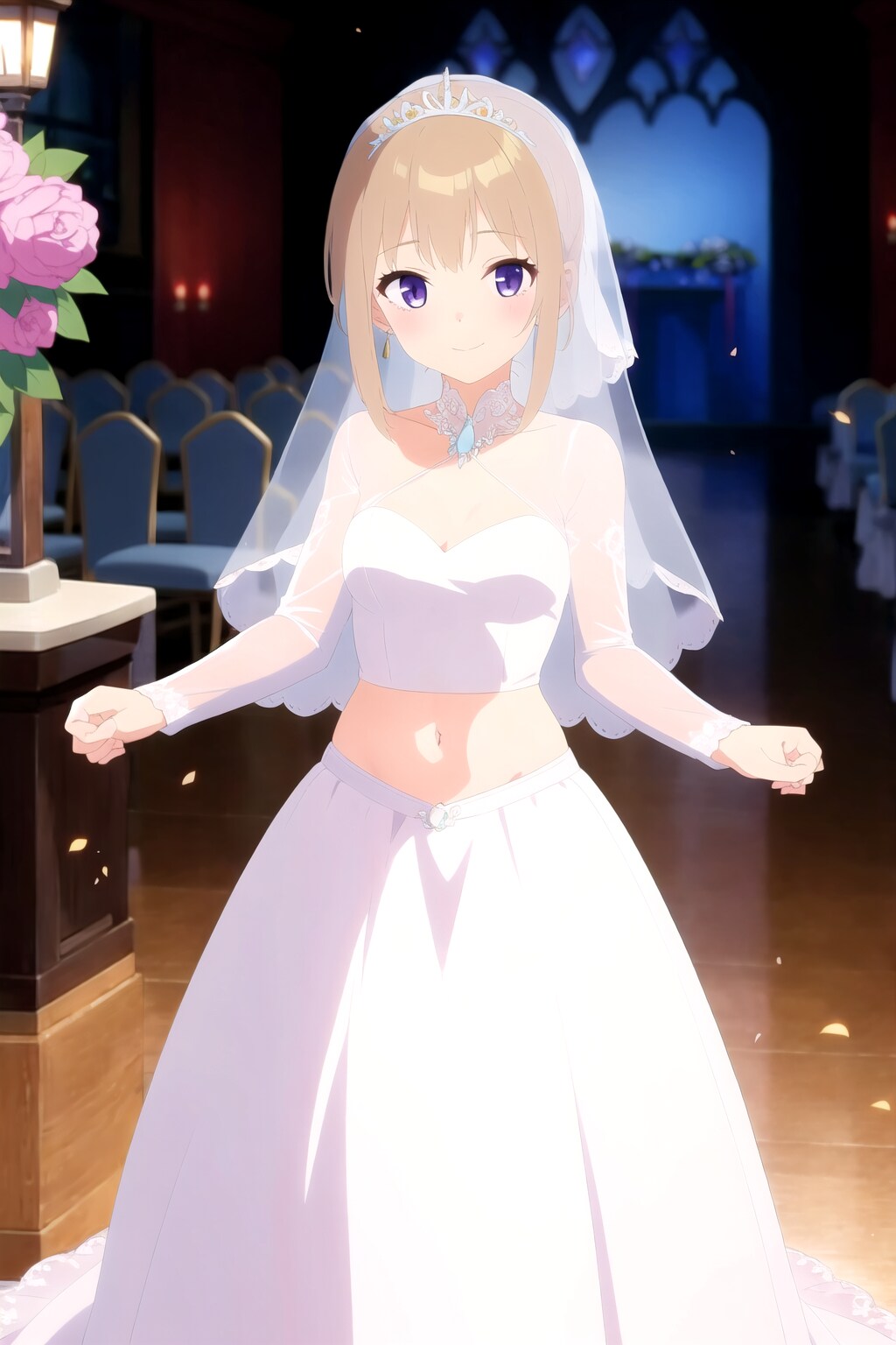 へそ出しウェディングドレス！