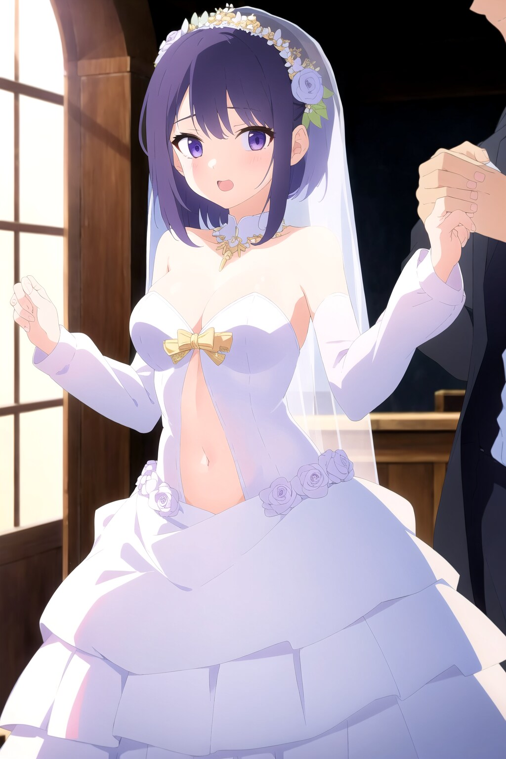 へそ出しウェディングドレス！