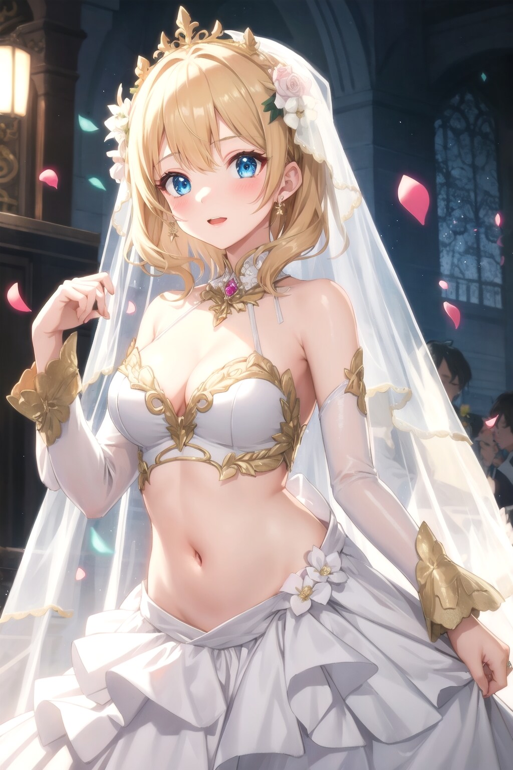 へそ出しウェディングドレス！