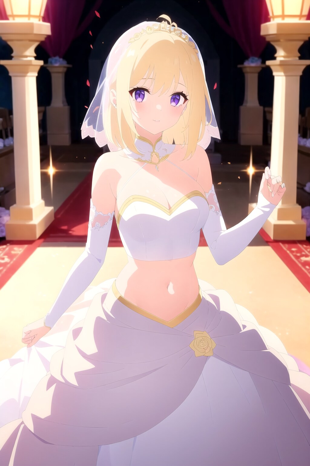 へそ出しウェディングドレス！