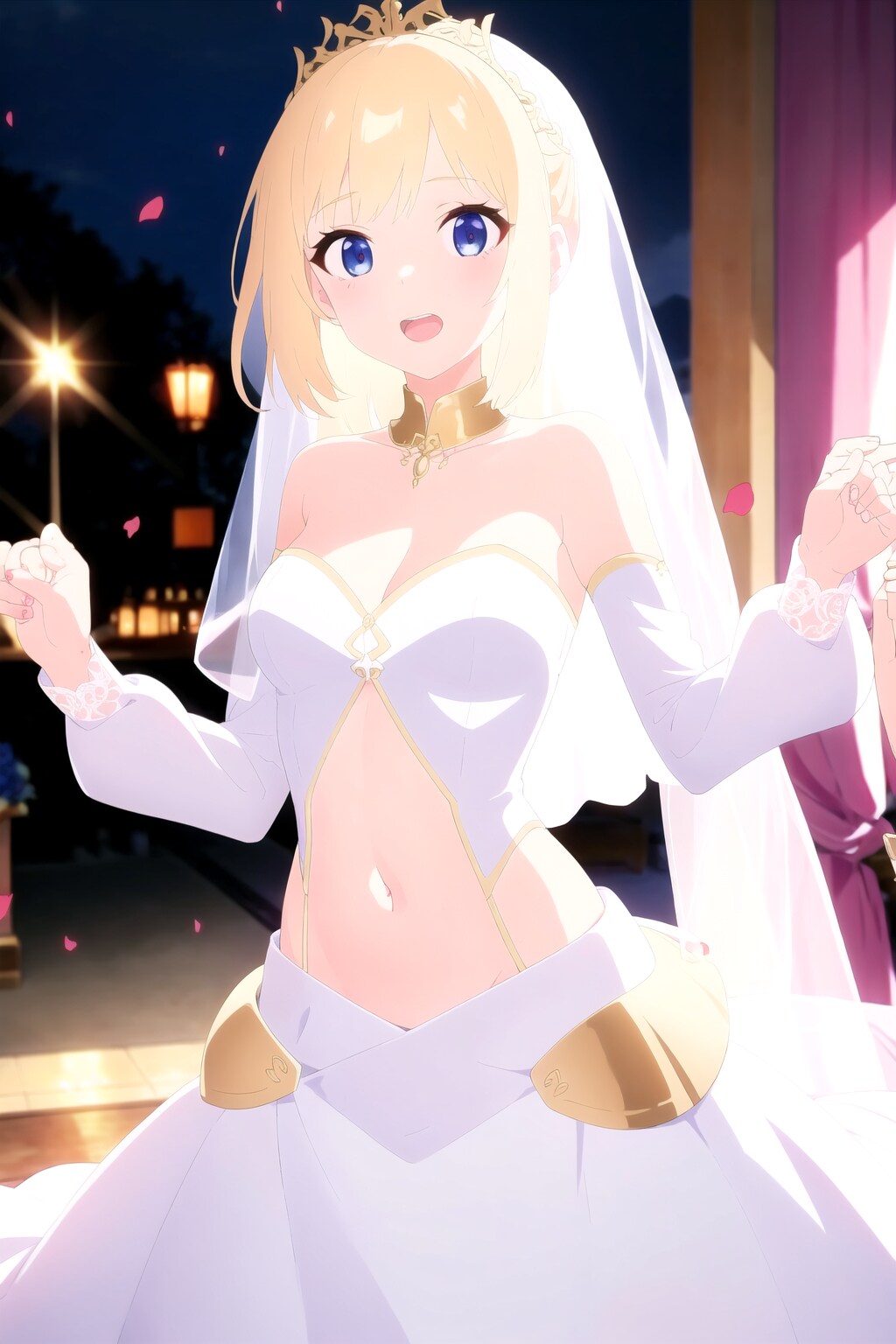へそ出しウェディングドレス！