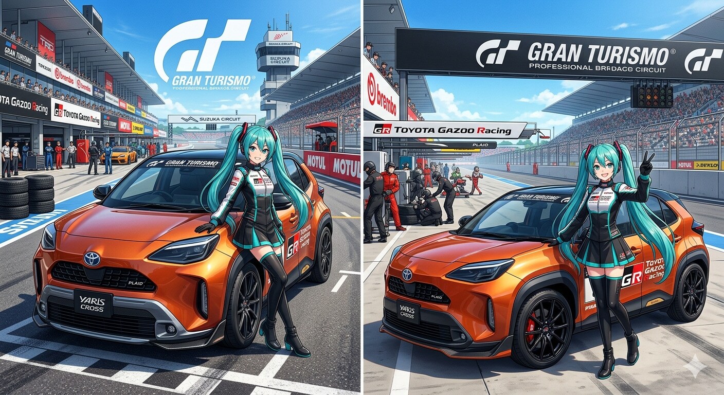 初音ミクとヤリスクロス