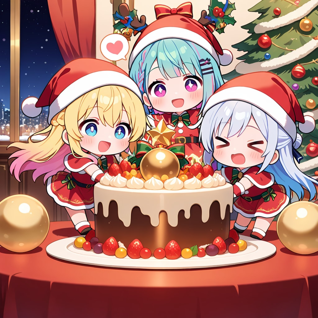 仲良しちゃんのクリスマス | の人気AIイラスト・グラビア