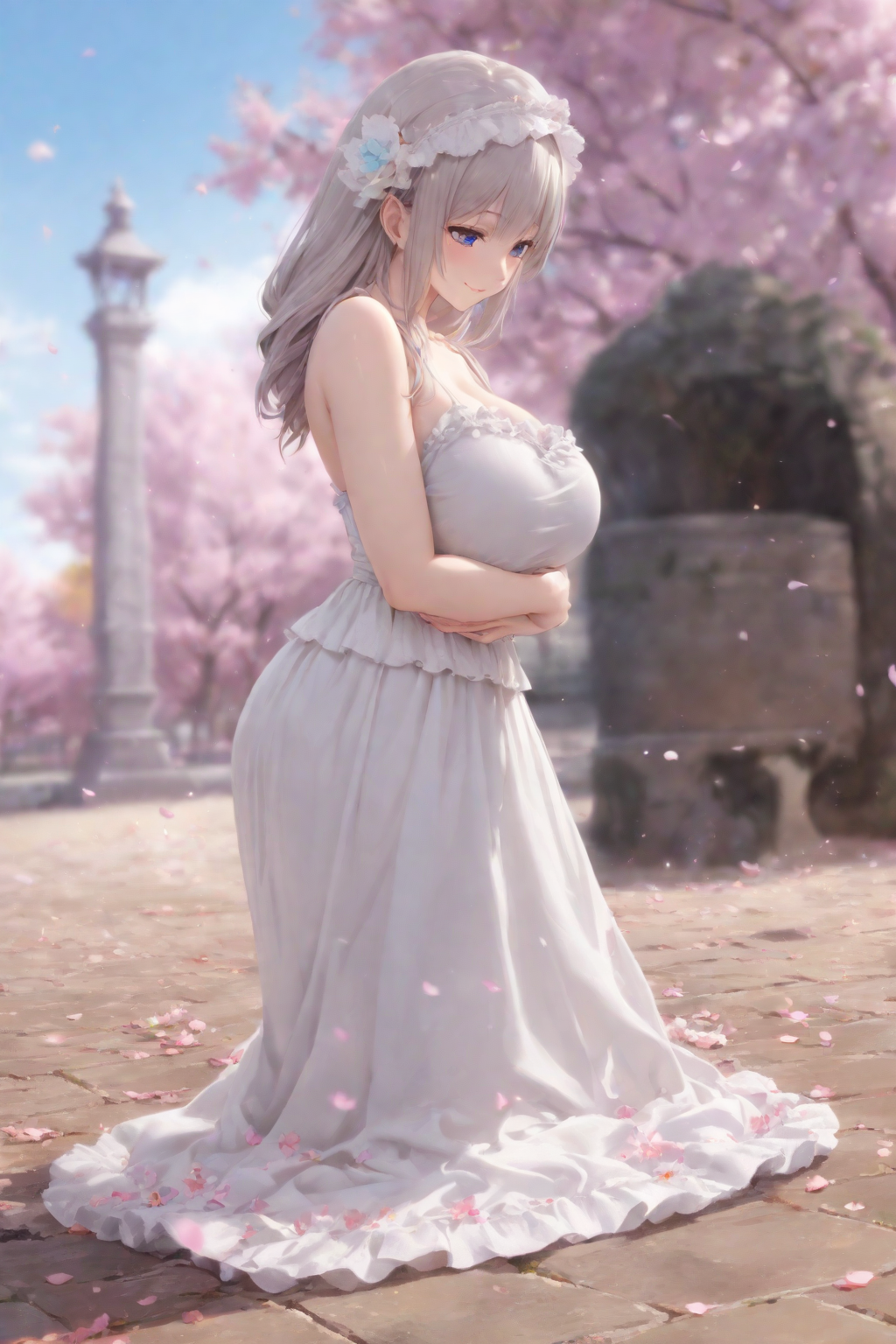 桜舞い散る風景