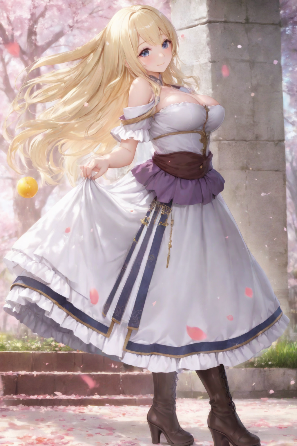 桜舞い散る風景