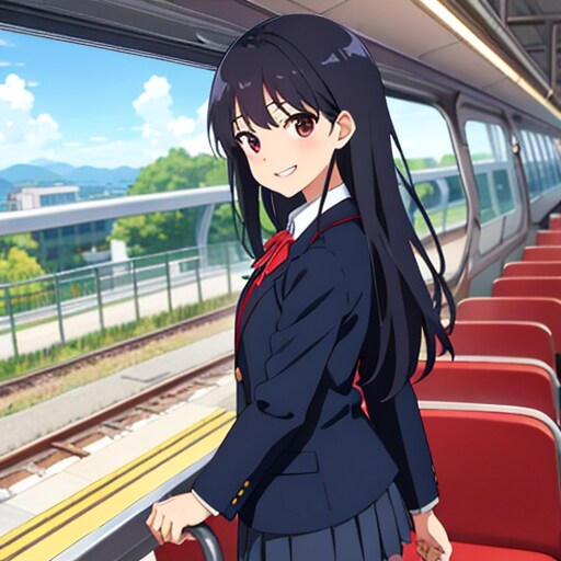 車内での女子高生