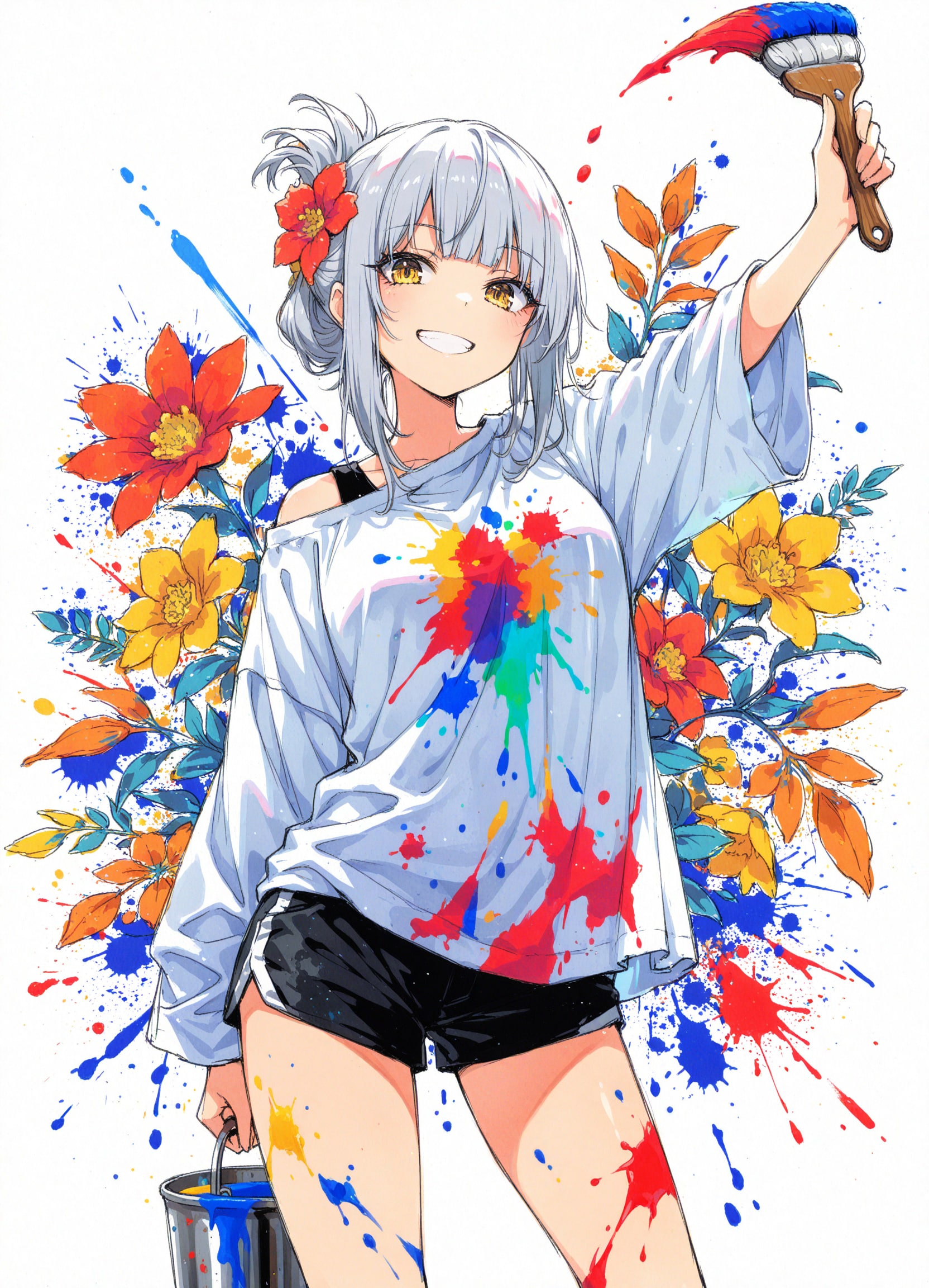看板娘　flowers