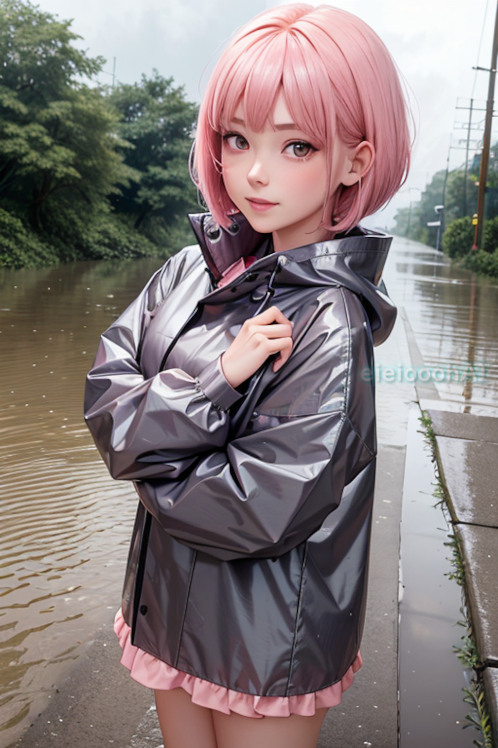 理香　ちょっと田んぼ見てくる