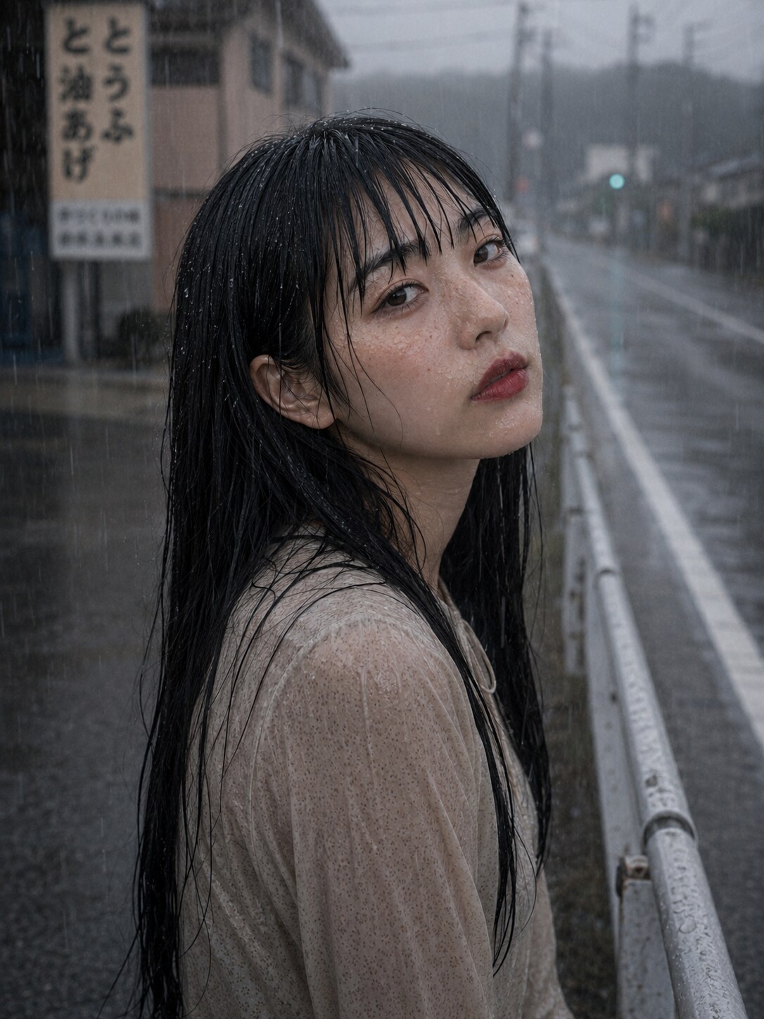大雨のサブカル女の子