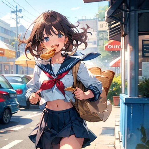 買い食い2 | の人気AIイラスト・グラビア