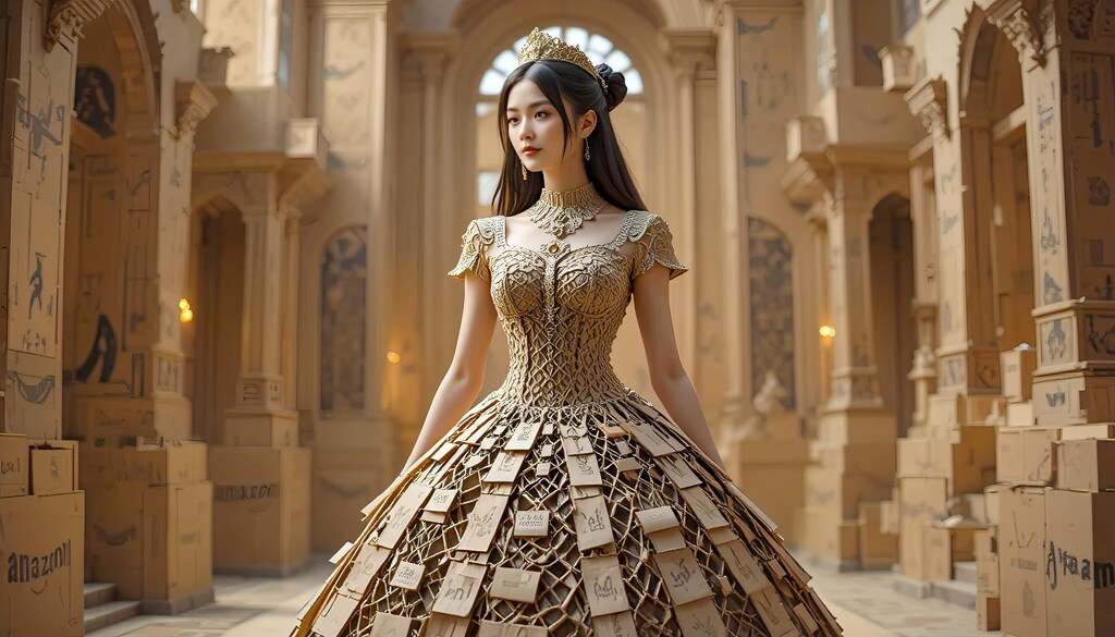 段ボールドレスの君