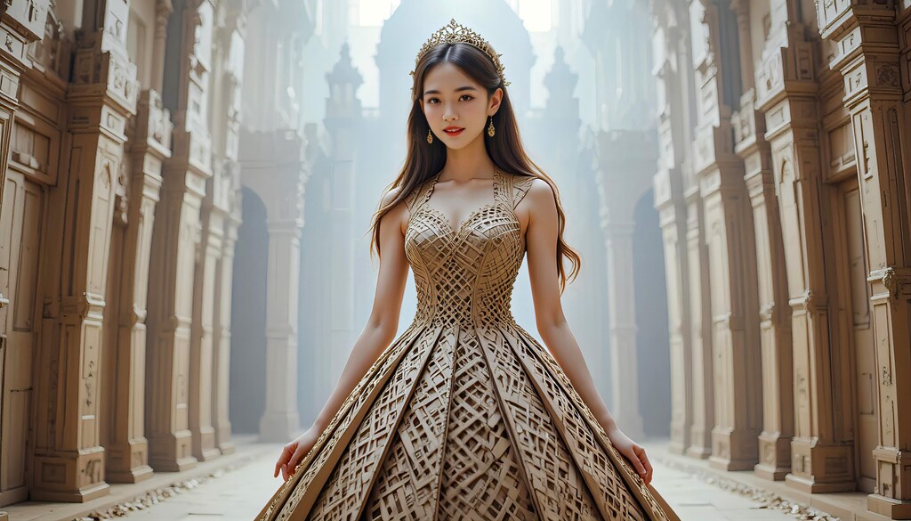 段ボールドレスの君