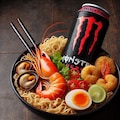 エナドリとseafood noodle 5枚目