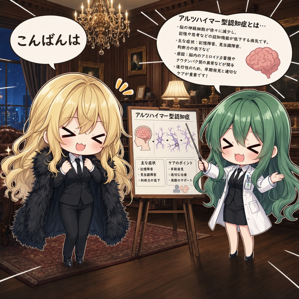 エメルダのアルツハイマー型認知症の解説とエリザベス | の人気AIイラスト・グラビア
