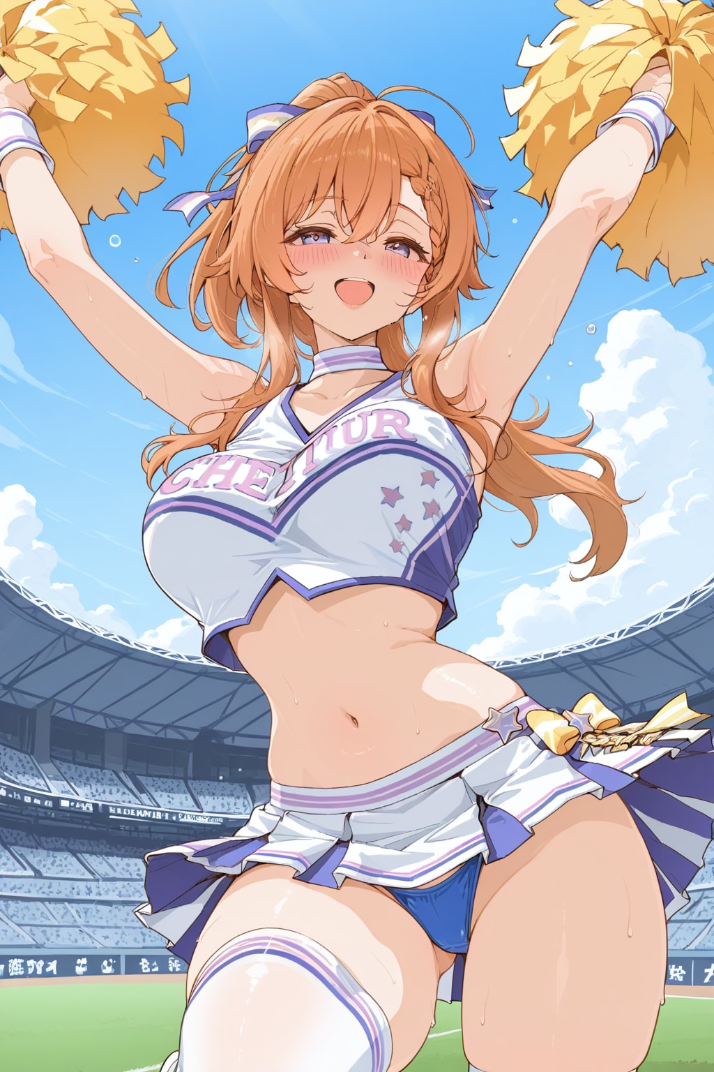 巨乳チアさん。